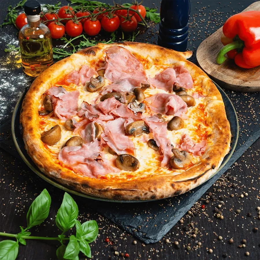 Pizza Prosciutto e funghi